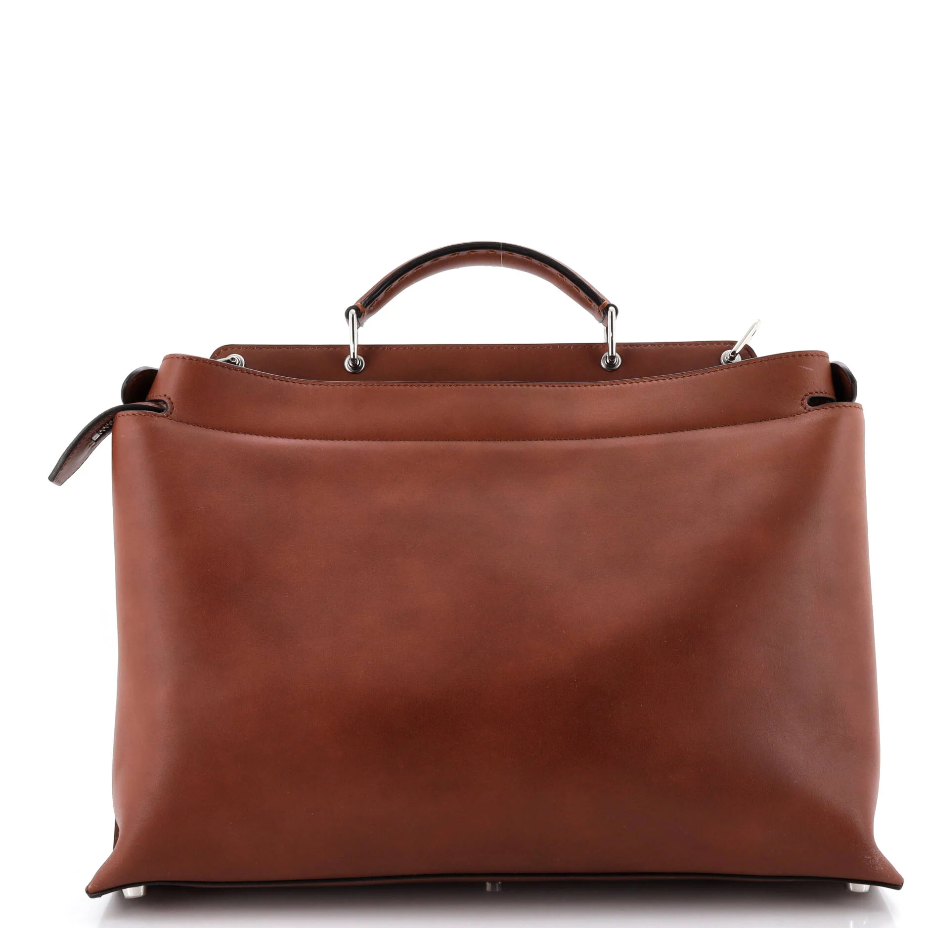 Peekaboo Iconic Essential Bag Laser Cut Leather and Canvas Large - Image 3