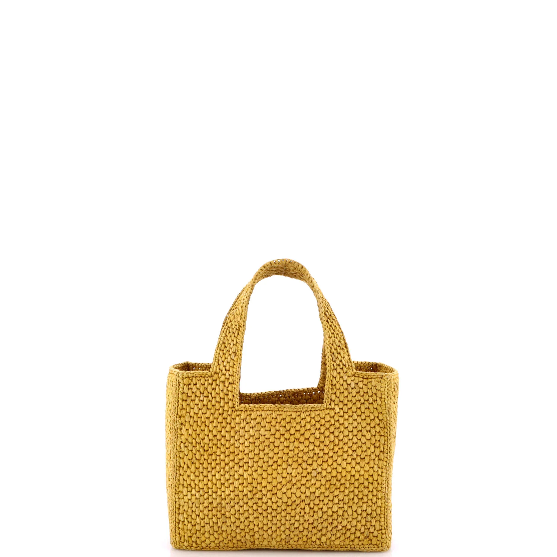 Paula's Ibiza Logo Convertible Tote Raffia Small - Image 3