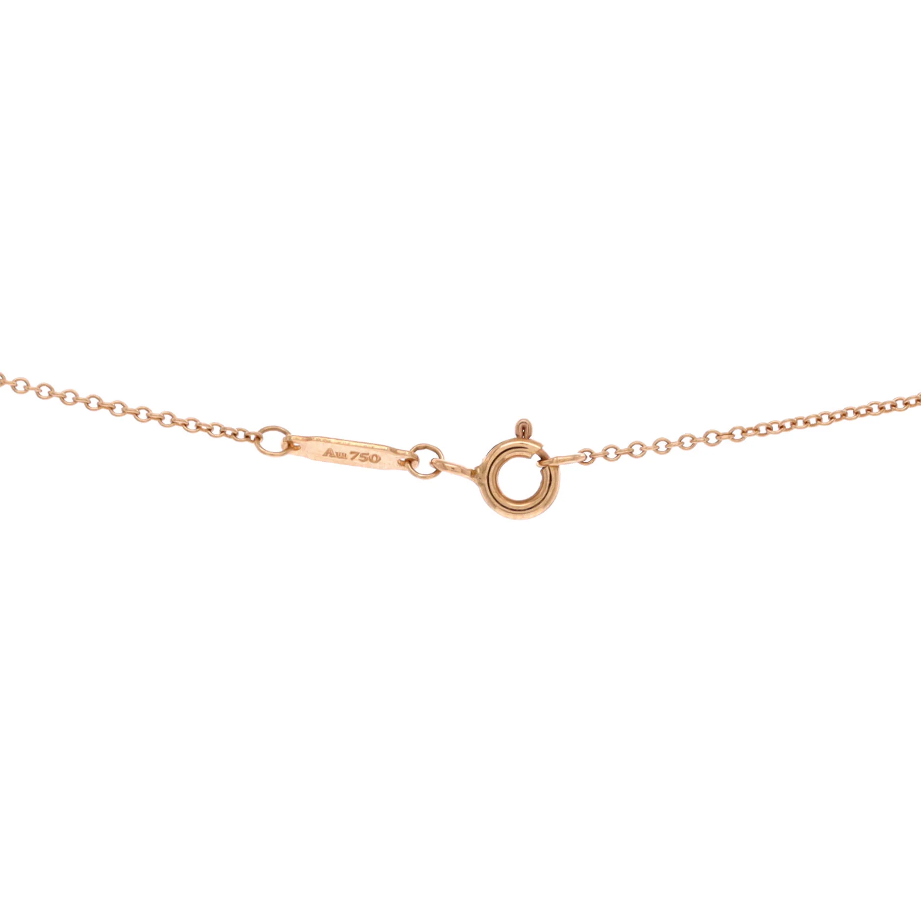 Ampersand Pendant Necklace 18K Rose Gold with Diamonds - Image 4