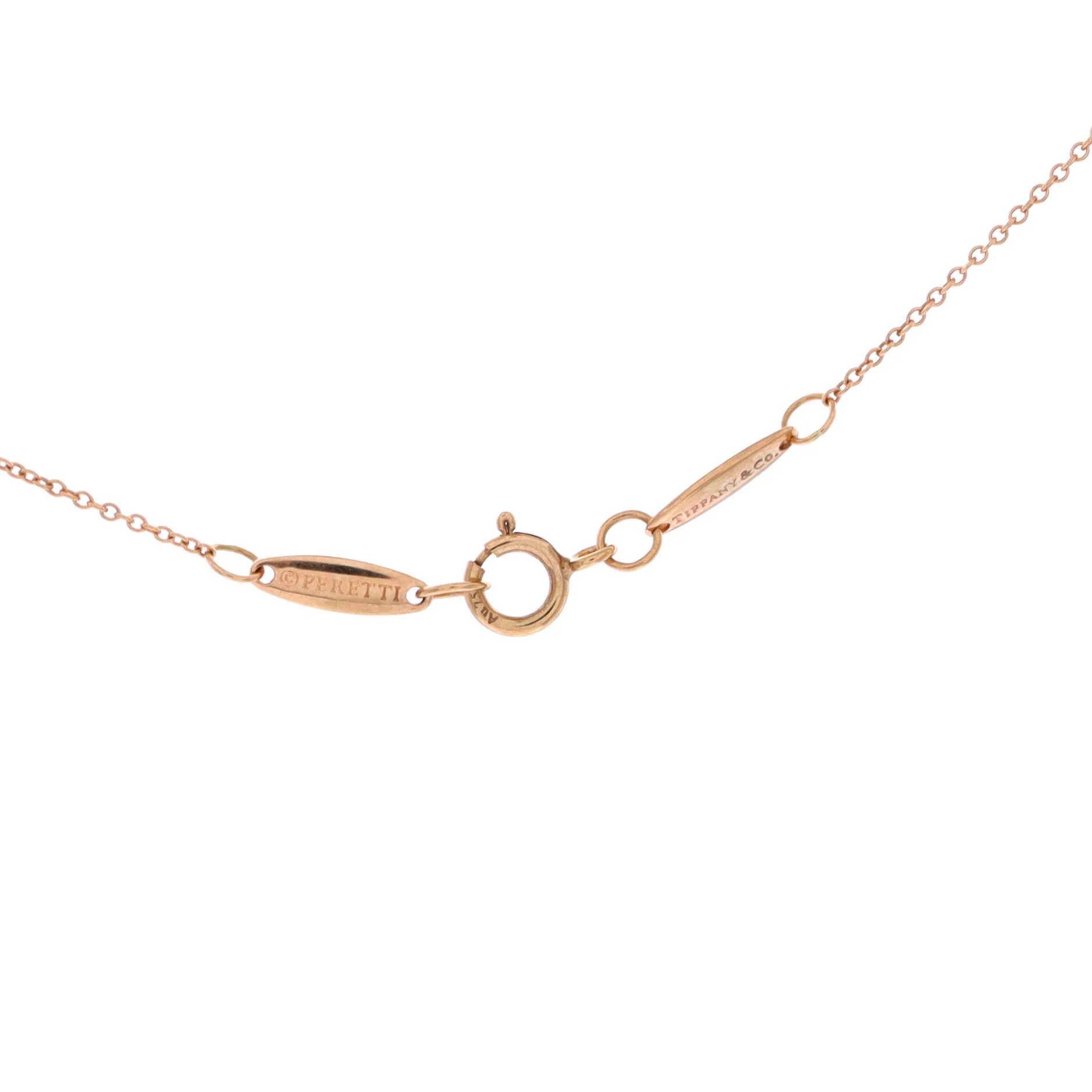 Elsa Peretti Open Heart Pendant Necklace 18K Rose Gold 7mm - Image 4