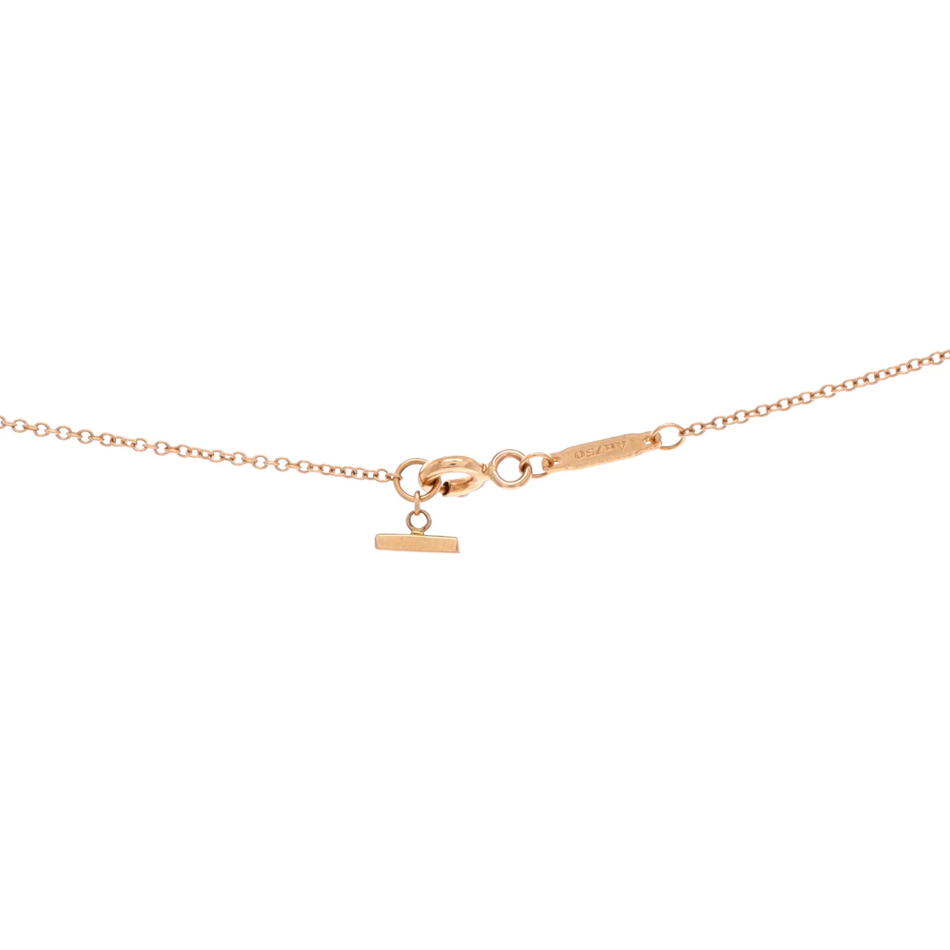 T Smile Pendant Necklace 18K Rose Gold Large - Image 3