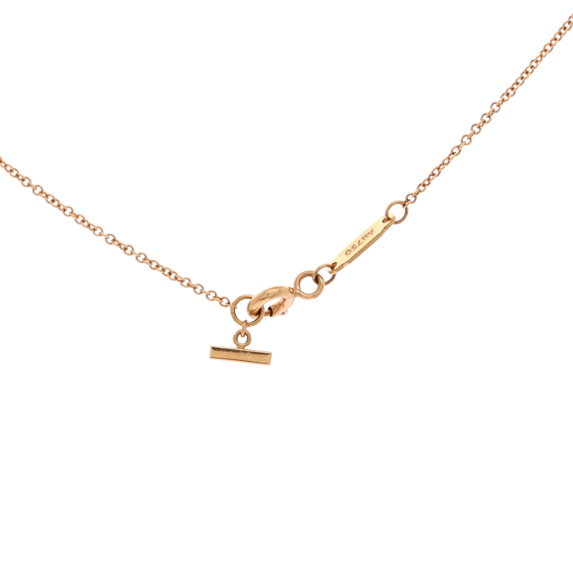 T Smile Pendant Necklace 18K Rose Gold Mini - Image 4