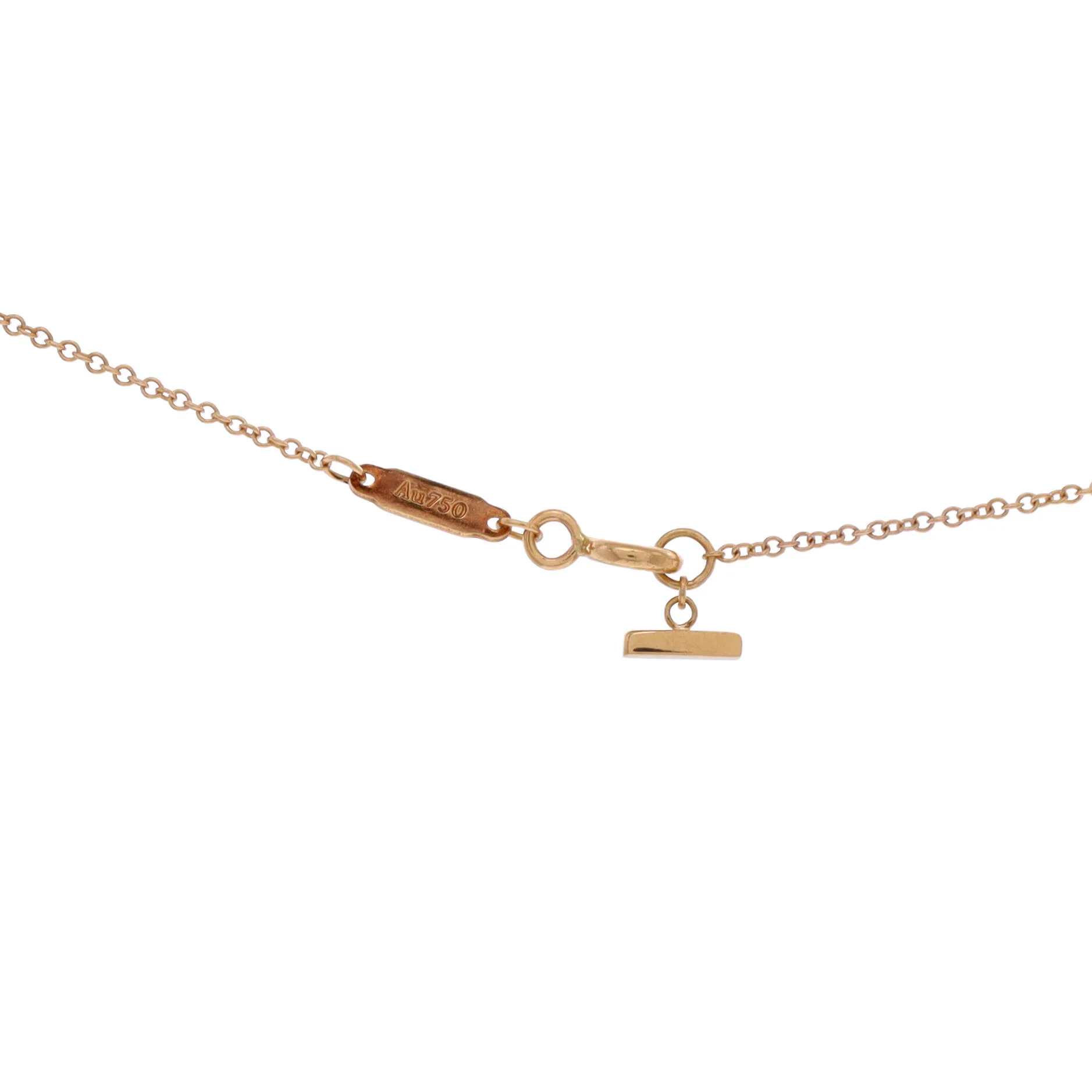 T Smile Pendant Necklace 18K Rose Gold Small - Image 4