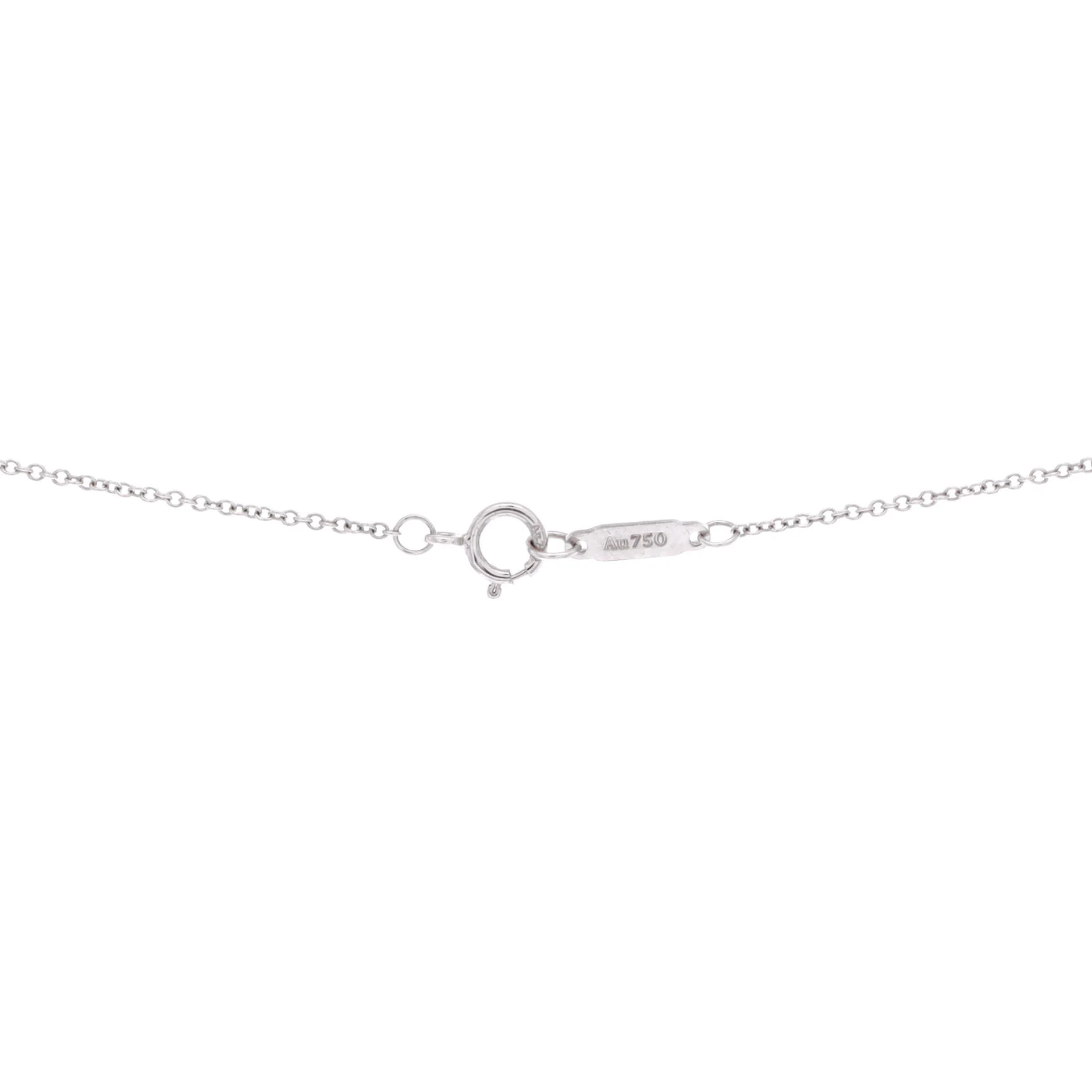 T Smile Pendant Necklace 18K White Gold with Diamonds Small - Image 4